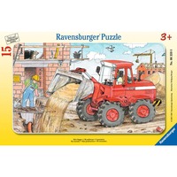 Ravensburger Kinderpuzzle Mein Bagger 15 Teile, Rahmenpuzzle