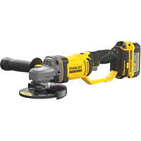 Stanley Akku-Winkelschleifer (SFMCG400M2K-QW), 18Volt schwarz/gelb, 2x Li-Ion-Akku 4,0Ah, in Koffer