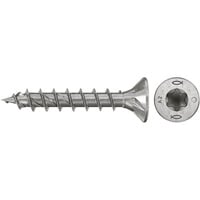 fischer Spanplattenschraube PowerFast II 4,0x25 Senkkopf TX 200 Stück, mit Vollgewinde, Edelstahl A2