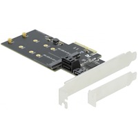 DeLOCK 3 Port SATA + M.2 Key B PCIe x4 Low Profile, Schnittstellenkarte