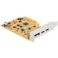 DeLOCK PCIe x4 Karte zu 1x ext. USB-C 10 Gbit/s B. + 1x extern USB-C DP Alt Mode, USB-Controller