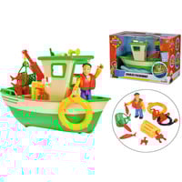 Simba Feuerwehrmann Sam Charlies Fischerboot mit Figur, Spielfahrzeug