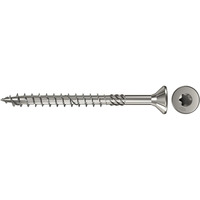 fischer Spanplattenschraube PowerFast 5,0x60 Senkkopf TX 200 Stück, mit Teilgewinde, Edelstahl A4
