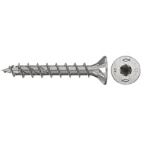fischer Spanplattenschraube PowerFast II 5,0x30 Senkkopf TX 200 Stück, mit Vollgewinde, Edelstahl A2
