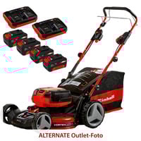 EINHELL Professional Akku-Rasenmäher GP-CM 36/47 S HW Li, 36Volt (2x18Volt) rot/schwarz, 4x Li-Ionen Akku 4,0Ah, mit Hinterradantrieb