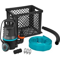 GARDENA Hochwasser-Set 9000, Tauch- / Druckpumpe schwarz/türkis, 300 Watt