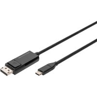 Digitus Adapterkabel USB-C <> DisplayPort, bidirektional schwarz, 2 Meter