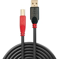 Lindy USB 2.0 Aktivkabel, USB-A Stecker > USB-B Stecker schwarz, 10 Meter