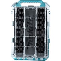 Makita MAKTRAK Organizer flach M, Werkzeugkiste blau/transparent, Transparenter Deckel