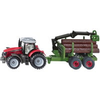 SIKU 1134 BLISTER Massey Ferguson mit Forstanhänger, Modellfahrzeug 