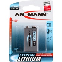 Ansmann Extreme Lithium 9V-Block, Batterie silber, 1x Lithium