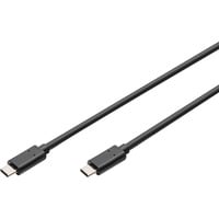 Digitus USB 2.0 Anschlusskabel USB-C > USB-C schwarz, 3 Meter, PD, Laden mit bis zu 15 Watt