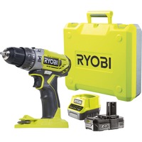 Ryobi ONE+ Akku-Schlagbohrschrauber R18PD2-120B, 18Volt grün/schwarz, Li-Ionen Akku 2,0Ah, Koffer