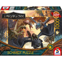 Schmidt Spiele Drachenzähmen leicht gemacht: Ready to Strike, Puzzle 1000 Teile