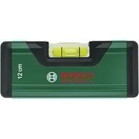 Bosch DIY Wasserwaage 12cm grün, mit V-Nut und flachgefrästem Boden
