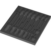 Wera 9810 Schaumstoffeinlage für Schraubendreher Set 1, leer schwarz/grau, für Tool Rebel Werkstattwagen
