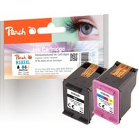 Peach Druckköpfe Spar Pack PI300-897, Tinte kompatibel zu HP 303XL (3YN10AE)