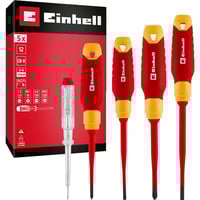 EINHELL Elektriker-Schraubendreher-Set VDE, 5-teilig rot/gelb