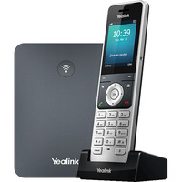Yealink W76P, VoIP-Telefon schwarz/silber, Basisstation mit Mobilteil