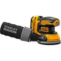 Stanley Akku-Exzenterschleifer (SFMCW220D1S-QW), 18Volt schwarz/gelb, Li-Ion-Akku 2,0Ah, in Softbag