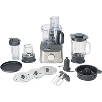 Kenwood Küchenmaschine MultiPro Compact+ silber, 800 Watt, integrierte Waage, Mixaufsatz und Blend-Xtract 2GO