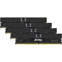 Kingston FURY DIMM 64 GB DDR5-6400 (4x 16 GB) Quad-Kit, Arbeitsspeicher schwarz, KF564R32RBK4-64, Renegade Pro, INTEL XMP