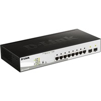 D-Link DGS-1210-08P/E, Switch silber/schwarz, 2 Gigabit-Combo-Ports