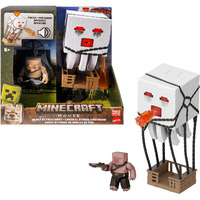 Mattel Minecraft Movie Ghast mit Feuerattacke, Spielfigur Actionfigur-Set mit Lichteffekten