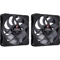Noctua NF-A12x25 G2 PWM Sx2-PP chromax.black, Gehäuselüfter schwarz, PWM-Anschluss, 2 Lüfter, 120 mm
