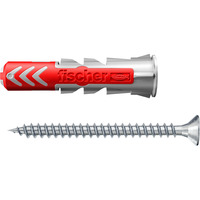 fischer Dübel DuoPower 6/8/10 SB  hellgrau/rot, 96 Stück, mit Schraube