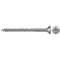 fischer Spanplattenschraube PowerFast 5,0x45 Senkkopf TX 200 Stück, mit Teilgewinde, Edelstahl A2