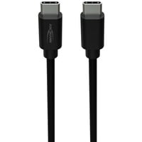 Ansmann USB Typ-C zu Typ-C Daten und Ladekabel schwarz, 2,0 Meter, Laden mit bis zu 60 Watt