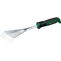 Bosch Heimwerken & Garten Garten Handfächerbesen Edelstahl, Handrechen grün/schwarz, Breite 12cm