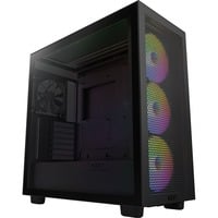 NZXT H7 Flow RGB , Tower-Gehäuse schwarz (matt), Tempered Glass