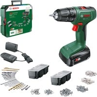 Bosch Akku-Bohrschrauber EasyDrill 18V-40 + SystemBox grün/schwarz, Li-Ionen Akku 1,5Ah, Koffer, POWER FOR ALL ALLIANCE