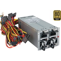 SilverStone SST-GM600-2UG-V2, PC-Netzteil silber, redundant, 600 Watt