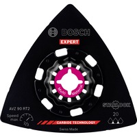 Bosch Expert Carbide Schleifplatte AVZ 90 RT2 MultiMaterial, Ø 90mm, Schleifscheibe 10 Stück, Starlock, K20