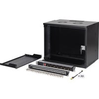 Digitus Netzwerk-Set SOHO Pro 19" 540x400 mm (BxT), IT-Schrank schwarz, 9 Höheneinheiten