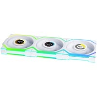 Lian Li UNI FAN SL120 LCD Wireless , Gehäuselüfter weiß, 3er-Pack inkl. Controller, 124.5 mm