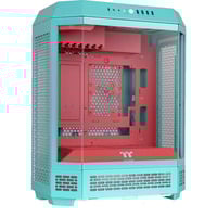 Thermaltake The Tower 600 , Tower-Gehäuse mint/rot, Tempered Glass x 3