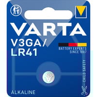 VARTA Alkaline Special Knopfzelle 1,5V, V3GA / LR41, Batterie 1 Stück