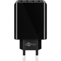 goobay 4-fach USB-Ladegerät (30W) schwarz schwarz