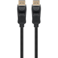 goobay Essential Kabel DisplayPort Stecker > DisplayPort Stecker, 8K / 144Hz schwarz, 1 Meter, 54 Gbit/s, DisplayPort 2.0 / 2.1