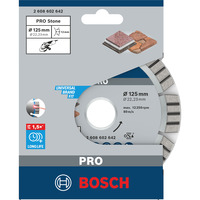 Bosch PRO Stone Diamanttrennscheibe, Ø 125mm Bohrung 22,23mm