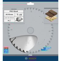 Bosch PRO Wood Kreissägeblatt, Ø 210mm, 36Z Bohrung 30mm, für Handkreissägen