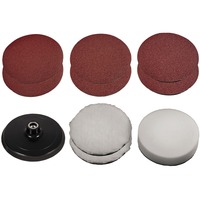 EINHELL Teller-/ Polier-/ Schleifblatt-Set, 150mm, Schleif- / Poliermittel für Polier- und Schleifmaschinen