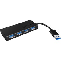 ICY BOX IB-AC6104 USB 3.0 Hub, USB-Hub schwarz