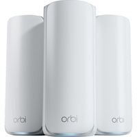 Netgear ORBI RBE773-100EUS WIFI 7 MESH Zusatzsatellit 3er Set, Mesh Access Point weiß, Tri-Band WiFi 7