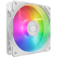 Cooler Master SickleFlow Edge 120 ARGB White Edition, Gehäuselüfter weiß, mit A1 Mini LED Controller, 120 mm