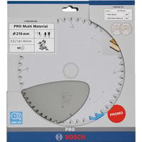 Bosch Professional PRO Wood und Multi-Material Kreissägeblatt 216 mm Twin Pack 2 Stück, Promo-Pack